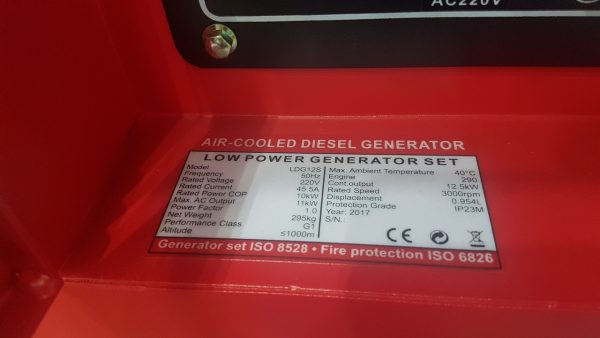 Pacini LDG12S 12.5KVA Silent Diesel Canopy Generator