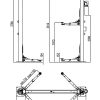 2 Post 4000kg Clear Floor Lift