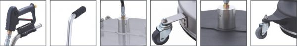 20" Stainless Steel Whirl-a-Way Flat Surface Cleaner